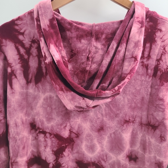 NWOT BAEA Los Angelos tie‎ dye zip front Hoodie - Size X-Small - Picture 3 of 6